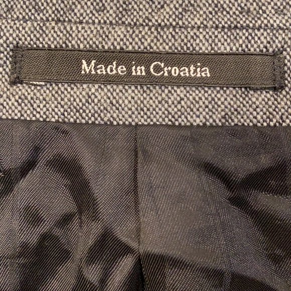 Versace Collection Black & White Grid Silk/Wool Sport Coat - Picture 13 of 14